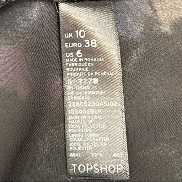 Topshop Floral Overlay Flowy Sheath Dress with Slight High/Low Hem - Picture 13 of 13